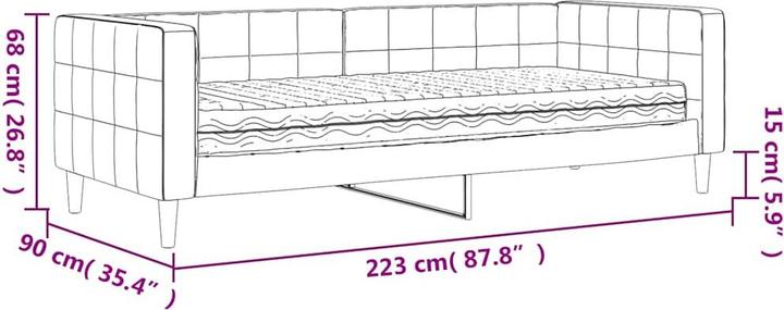 Actual product image vidaXL Tagesbett mit Matratze