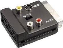 Immagine prodotto Goobay Adattatore da Scart a video composito e S-Video, IN/OUT, con passante Scart (Interruttore video)