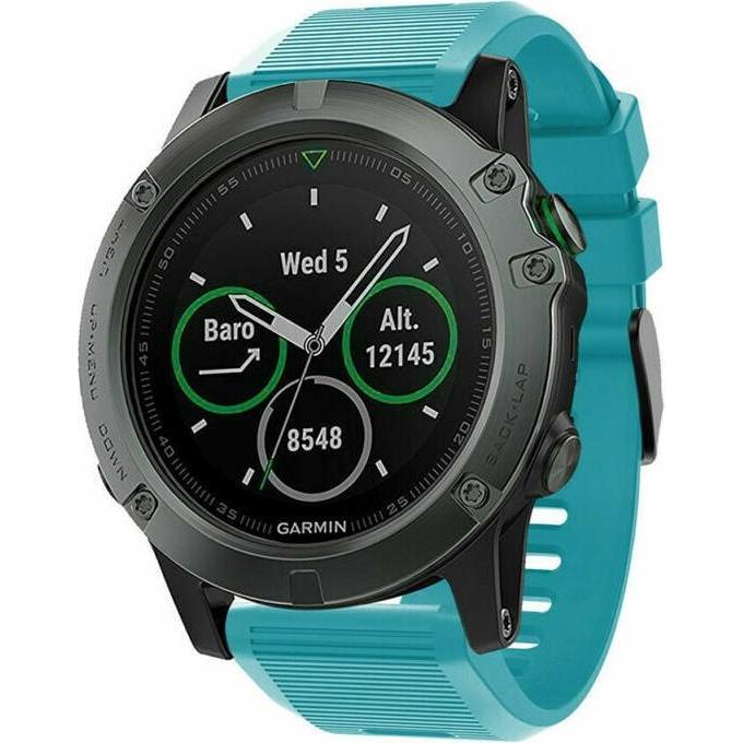 Strap-it Silikonarmband (26 mm, Silikon, fenix 6X, fenix 5X), Uhrenarmband, Blau