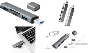 Produktbild LogiLink Cardreader USB 3.2 Hub 2-port grey (USB-A, 4 Ports)