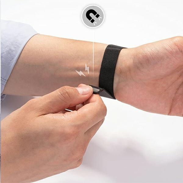 Actual product image pasek Mesh Apple Watch 42mm czarny/black (Stainless steel)