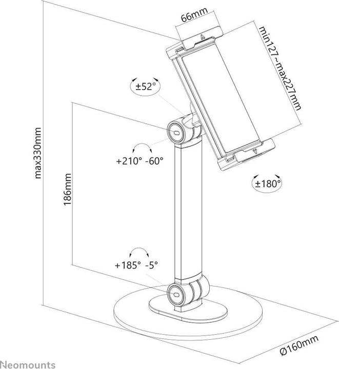 Produktbild Neomounts DS15-540BL1 Universal Tablet-Ständer für 4