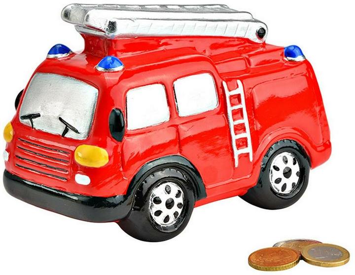 G. Wurm Keramische brandweerauto spaarpot rood (B/H/D) 16x12x8cm