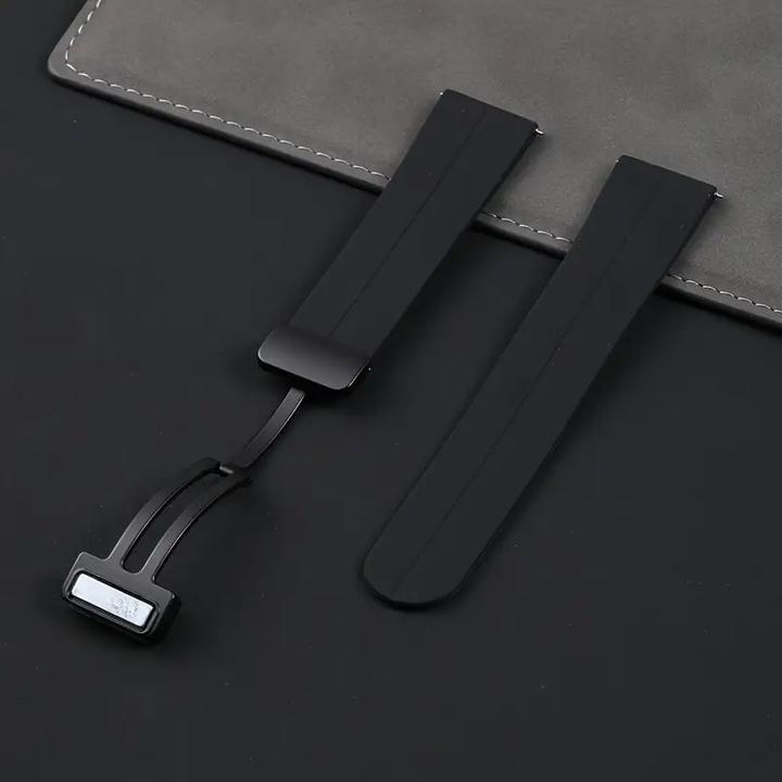 Produktbild Cbx Silikon Armband mit magnetischer Faltschliesse, Schnellverschluss, 22mm (22 mm, Silikon Band)