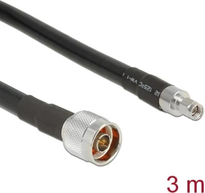 Produktbild Delock RP-SMA Stecker zu N-Stecker, 3m (3.50 dB, Antennenkabel)