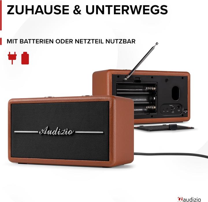 Image du produit Audizio Radio Retro (DAB+ DAB, FM, Bluetooth)