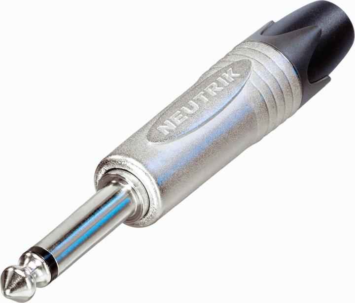 JTI 1/4" professioneller Telefonstecker, 2-polig, Nickelkontakte, Nickelgehäuse