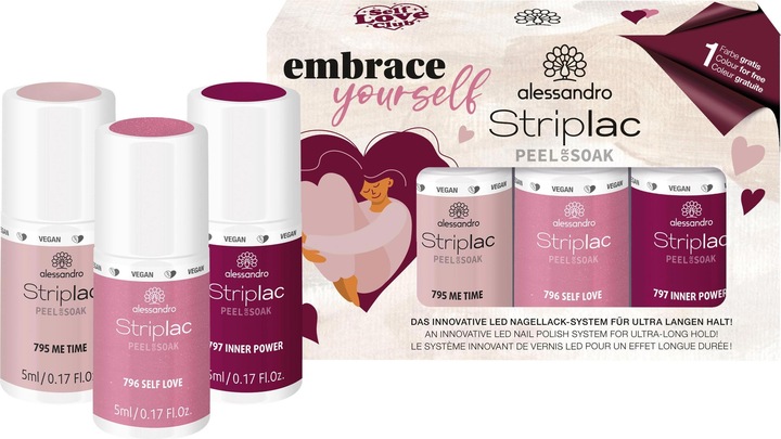 Immagine prodotto Alessandro Striplac Peel or Soak - Set Abbraccia te stesso (Pink, Smalto)