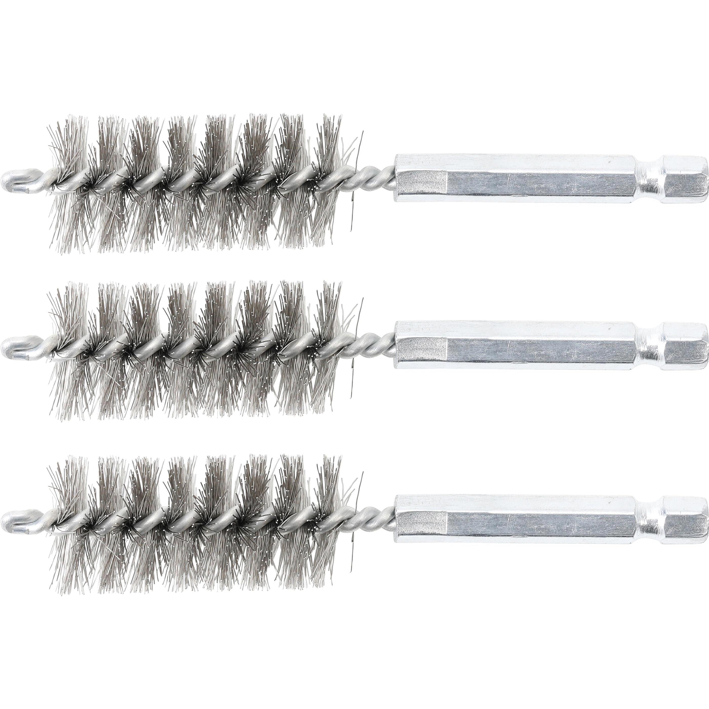 BGS, Schleifmittel, Stahlbürste 19 mm Antrieb Aussensechskant 6,3 mm (1/4") 3-tlg.