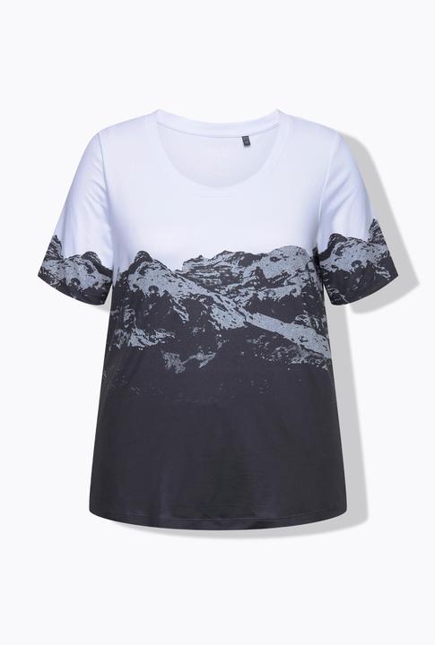 Produktbild Ulla Popken Funktionsshirt, Berge, Rundhals, Halbarm, recycelt (50, 52)