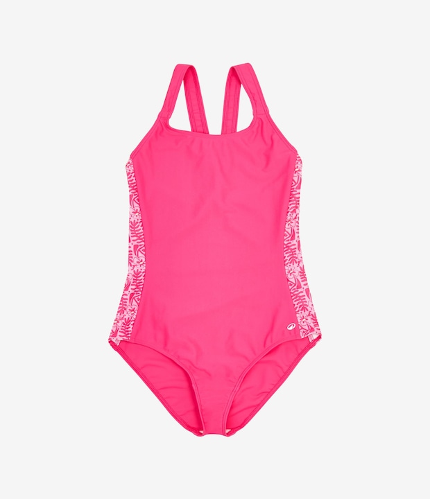 Nabaiji Girls’ swimming 1-piece swimsuit - 100 Viki pink
