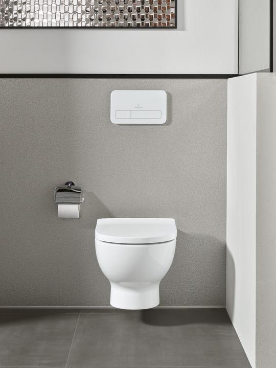 Actual product image Villeroy & Boch Elements - Tender toilet roll holder with lid, 134 x 38 x 132 mm