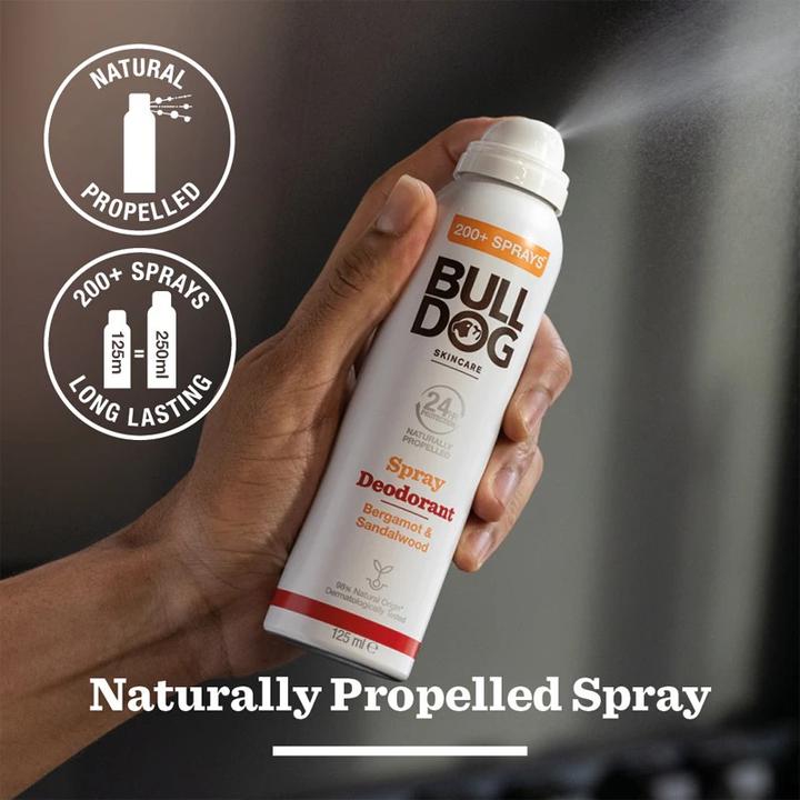 Produktbild Bulldog Bergamotte Sandelholz Spray Deodorant - Natürliches Deodorant für Männer, 125ml (Spray, 125 ml)