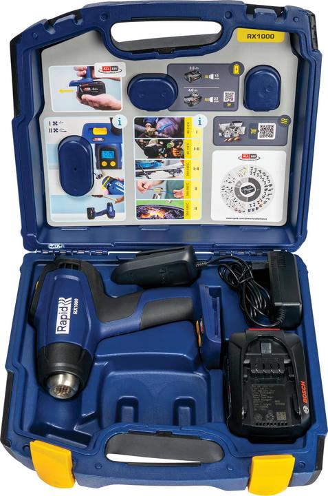 Produktbild Rapid RX1000 Akku-Heissluftpistole 18V im Koffer inkl Akku und Ladegerät