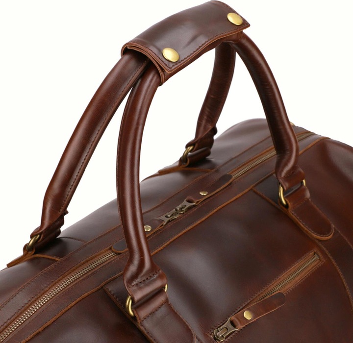 Produktbild Buckle & Seam Leder Weekender Willow Braun / Stripe (37 l, Handgepäck (bis 50l))