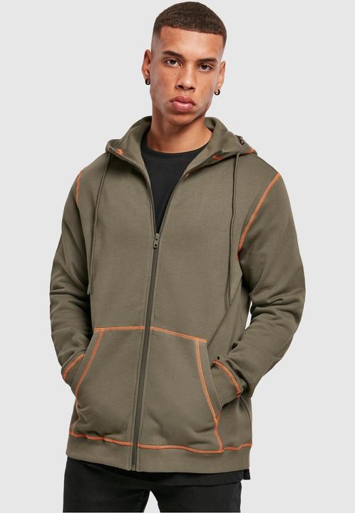 Produktbild Urban Classics Organic Contrast Flatlock Stitched Zip Hoody (S)