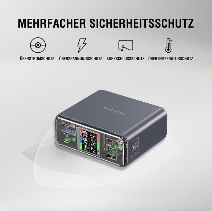Produktbild 4smarts 4smarts Ladestation Lucid GaN DIY 360W (360 W, 6 Ports)
