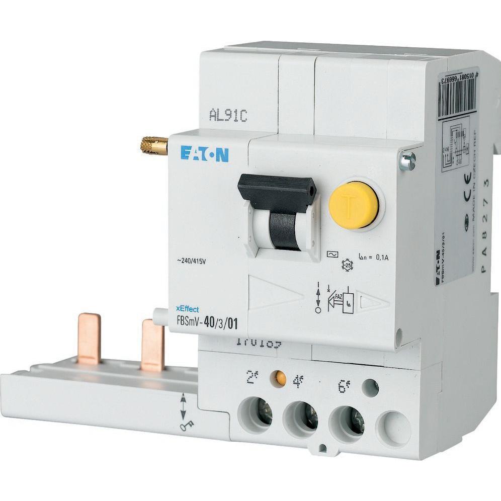 Eaton, Schutzschalter, FI-Auslöseblock für FAZ, 63A, 3p, 100mA, 170147