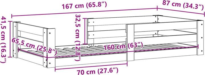 Image du produit vidaXL Bettgestell (80 x 200 cm)