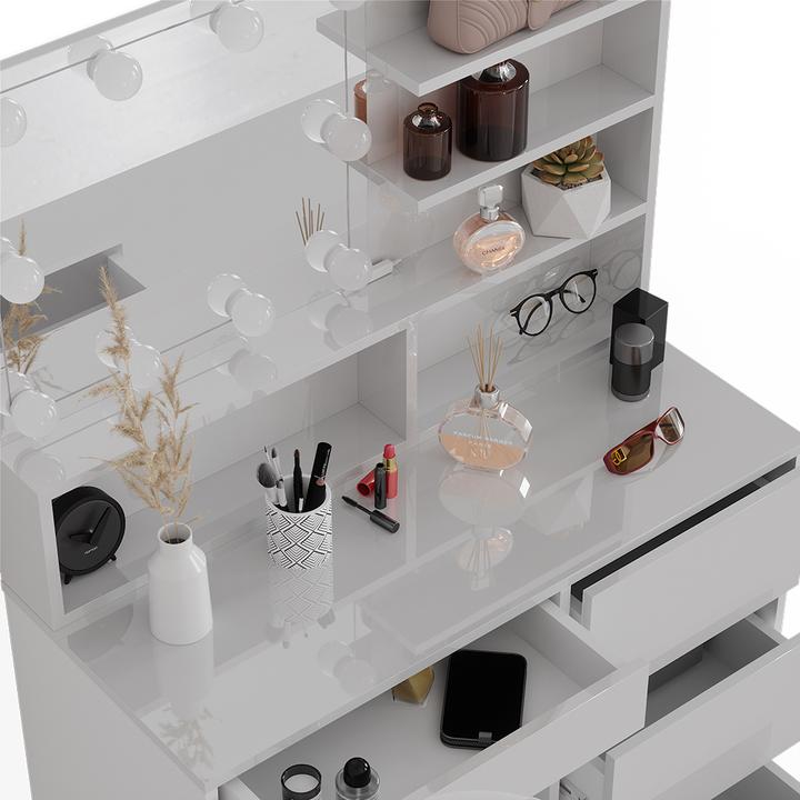 Actual product image Vicco Sherry with stool and lighting (90 x 75 x 40 cm)