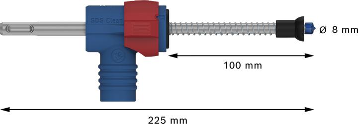 Productafbeelding Bosch Professional Zubehör Zuigboorset SDS EXPERT CLEAN plus-8X 8 x 100 x 225 mm incl. afzuigadapter (8 millimeter)