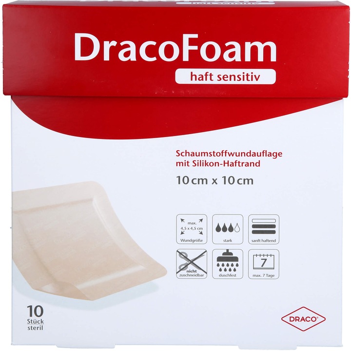 Actual product image Dracco DracoFoam haft sensitiv foam dressing, 10 pcs VER (10 x)