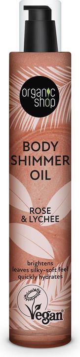 Organic Shop Rose & Lychee Body Shimmer Oil 100ml (Körperöl, 100 ml)