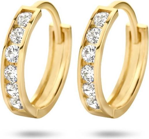 Marie Celeste klemmt Zirkonia - 11 mm - Gold (14 Karat Gelbgold)