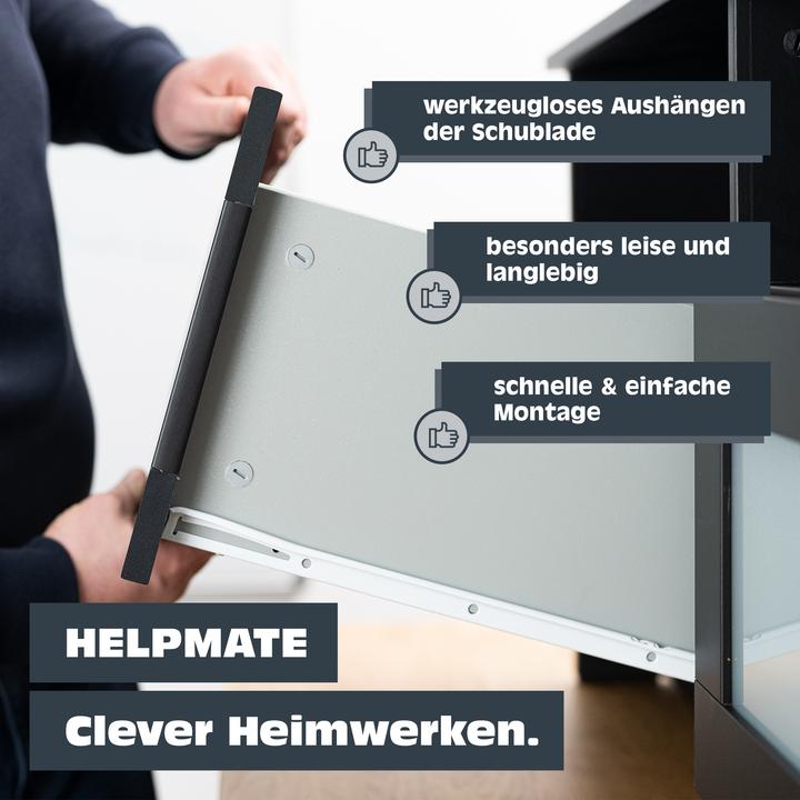 Image du produit Helpmate Rollschubführung 300 mm, Teilauszug, 2 Paar