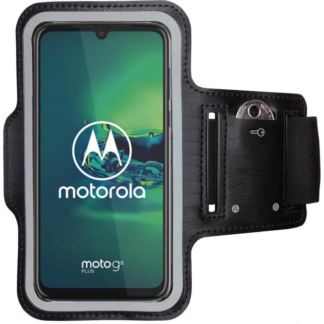 CoverKingz Sportarmband für Motorola Moto G8 Plus, Smartphone Sportarmband, Schwarz