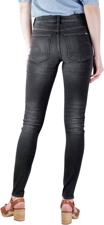 Actual product image G-Star 3301 High Skinny Jeans Superstretch worn in coal (W30/L34)