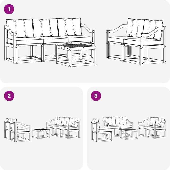 Produktbild vidaXL Outdoor-Sofa