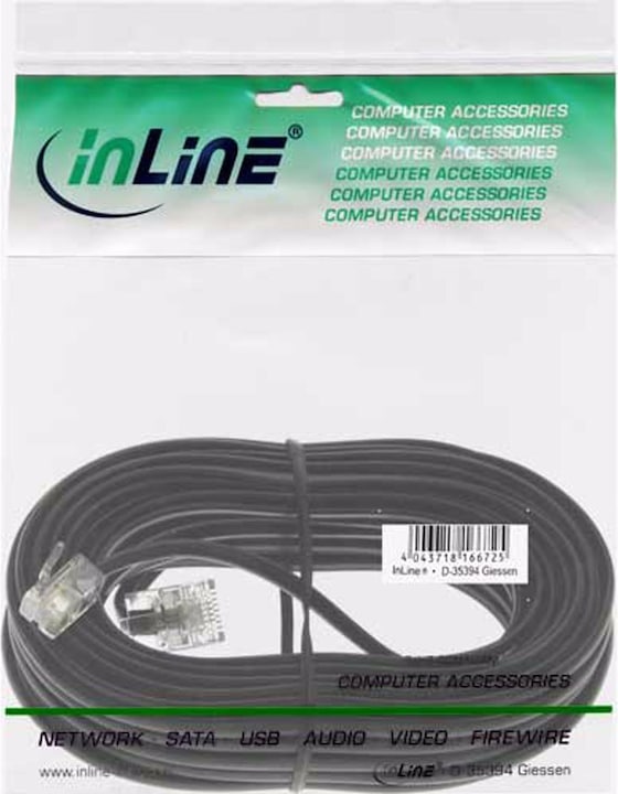 Produktbild InLine Kabel RJ45 8P4C - RJ11 6P4C, 15m (18868)