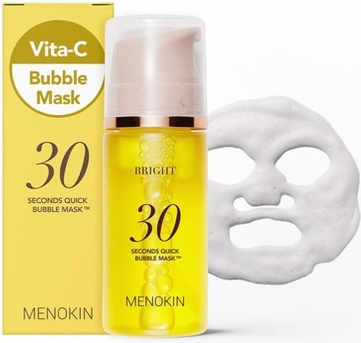 Produktbild Menokin 30 Seconds Quick Bubble Mask with Bright Vitamin C and Glutathione