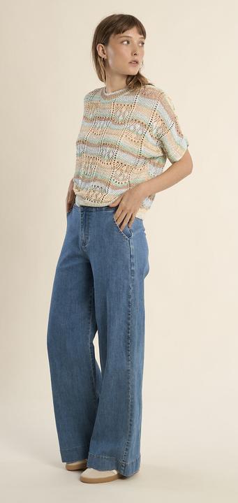 Image du produit Molly Bracken Pullover mit Ajourmuster und kurzen Ärmeln (XS)