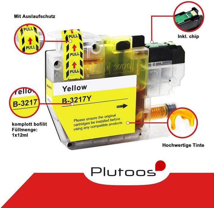 Produktbild Plutoos Brother LC-3217 Patronen XXL kompatibel, 4er Farbset (BK, C, M, Y)