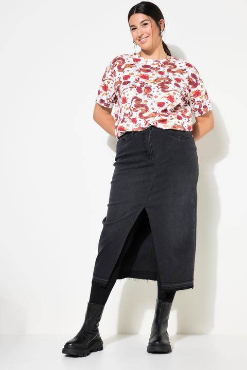 Produktbild Studio Untold Jeansrock, A-Line, 5-Pocket, Schlitz vorne (54)
