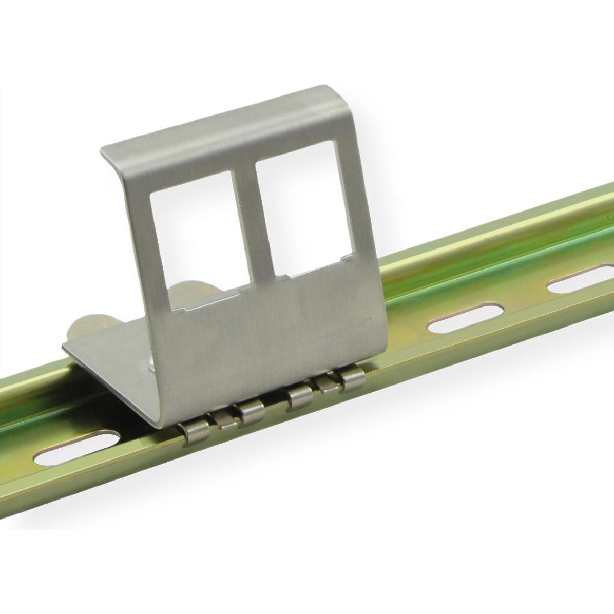 Thumbnail - Value Hutschienen-Adapter unbestückt, für 2 Keystones (Stecker und Verbinder), Antennenkabel