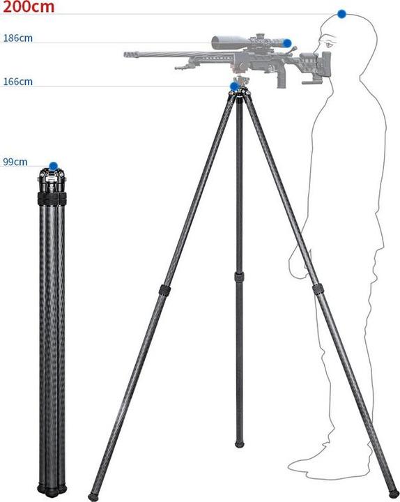 Immagine prodotto Leofoto Treppiede invertito SO-282C (Carbonio, Materiale sintetico, Metallo)