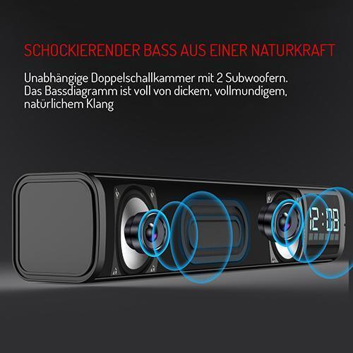 Actual product image Adler AD 1191 Clock Speaker, Black (15 h, USB power delivery)