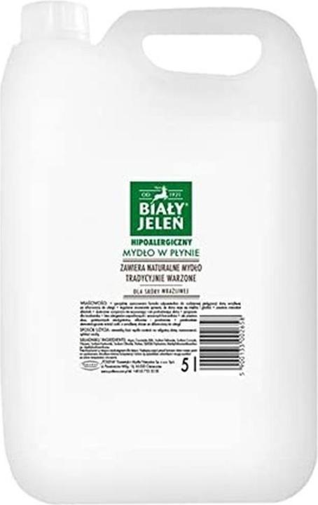 Image du produit Biały Jeleń Cerf blanc, savon liquide, approvisionnement, 5L (hit) (Savon liquide, 5000 ml)