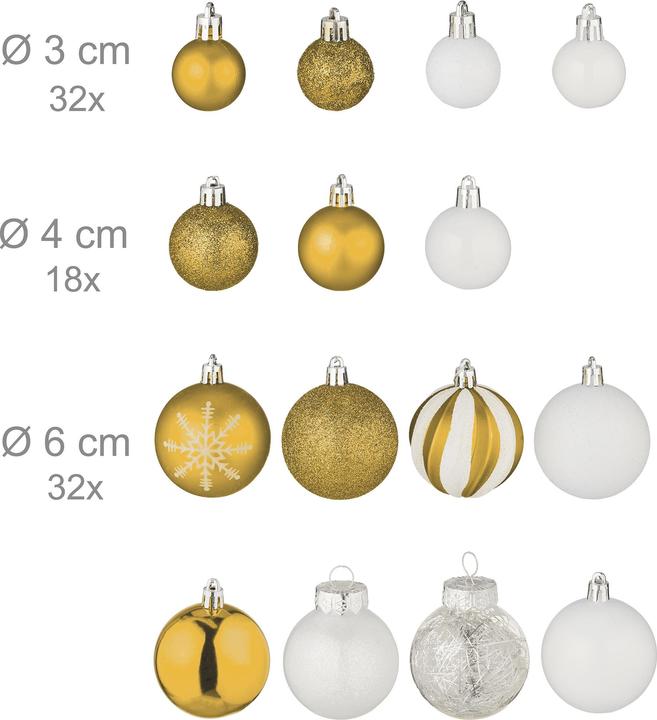 Actual product image Relaxdays Christmas baubles set (1 -part)