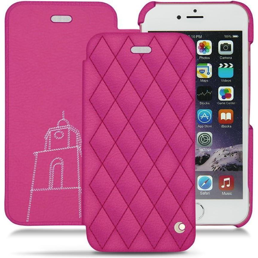 Noreve Lederschutzhülle horizontal (Apple iPhone 6s Plus), Smartphone Hülle, Rosa