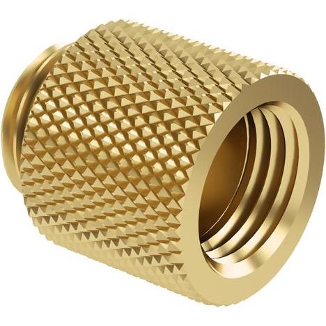 Barrow G1/4 Zoll Verlängerung gerade MF 15 - gold, Wasserkühlung Anschluss, Gold