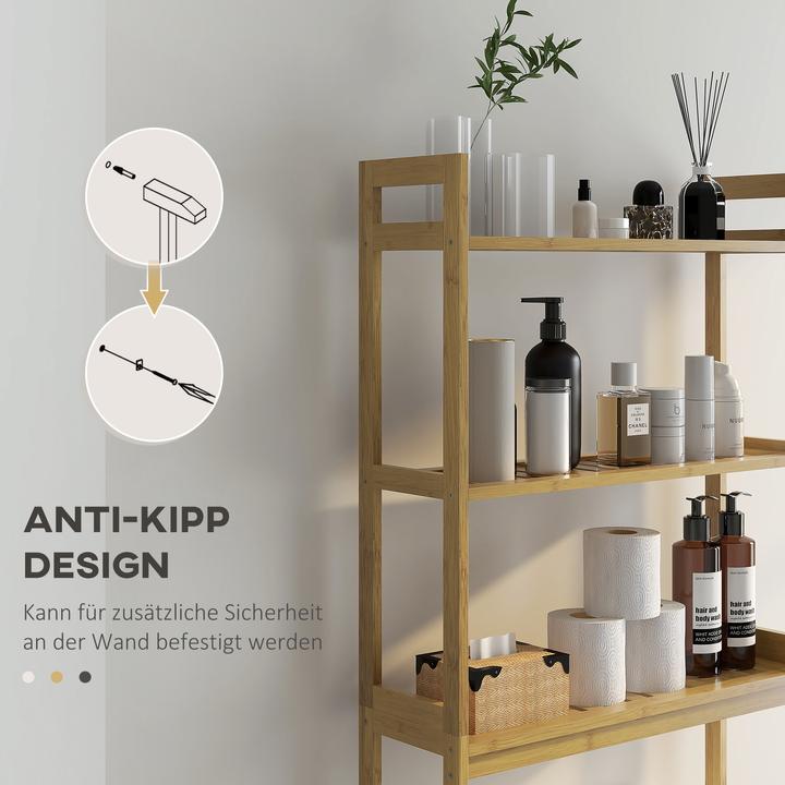 Produktbild Kleankin Badregal mit 3 Ebenen (68 x 20 x 165 cm)