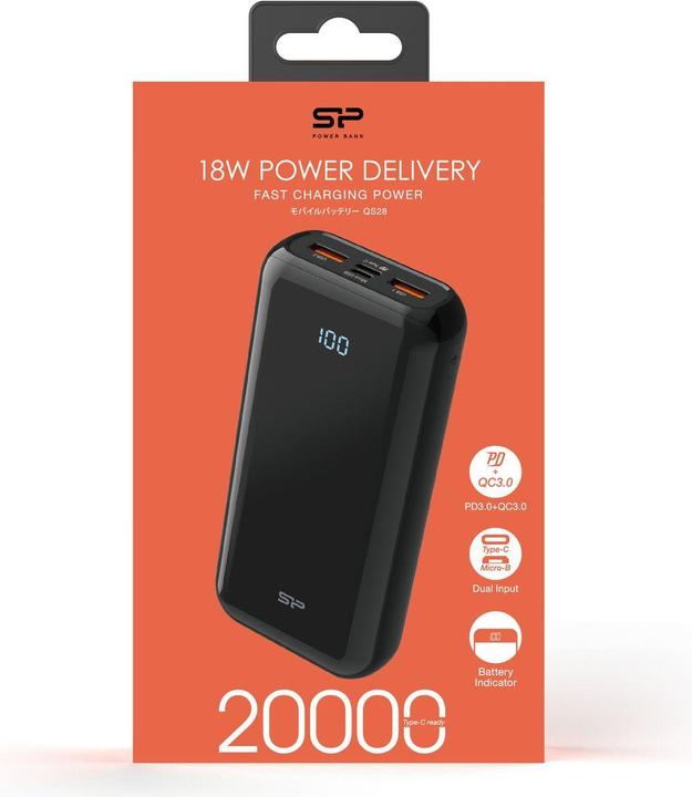 Actual product image Silicon Power QS28 (20000 mAh, 18 W, 74 Wh)