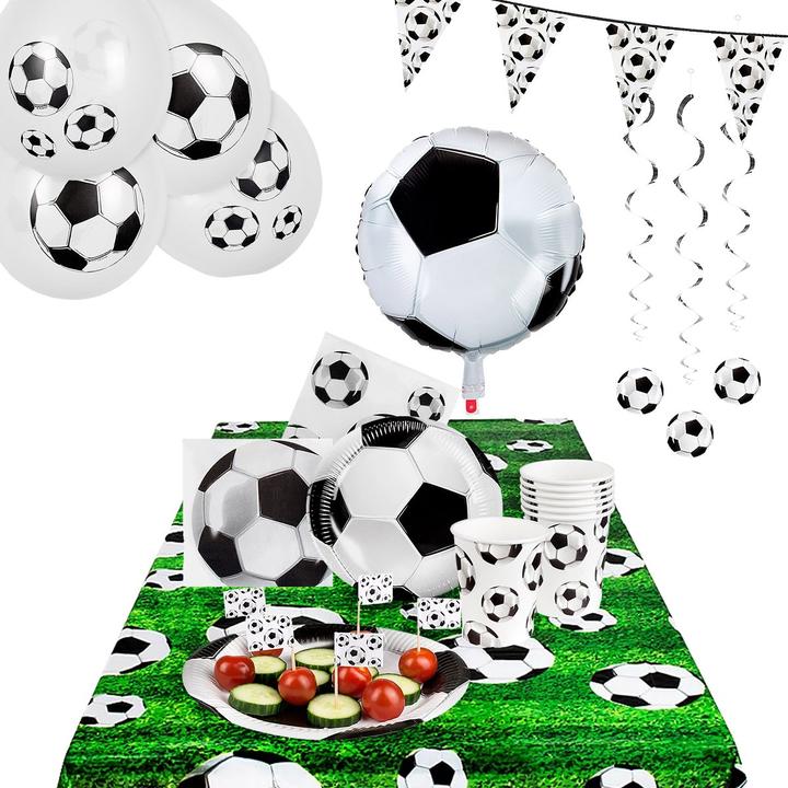 Produktbild Metamorph Fussball Party Deko Set 60-teilig