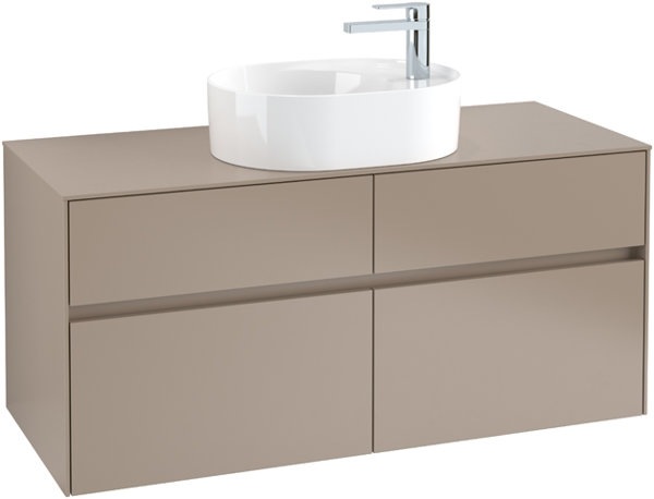 Actual product image Villeroy & Boch Collaro washbasin cabinet 1200x548x500 mm, 4 drawers, for washbasin in the midd (127 x 62 x 57 cm)