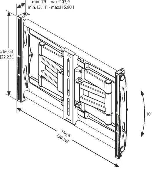 Actual product image Vogels Wall mount PFW 6851 Black (Wall, 85", 80 kg)