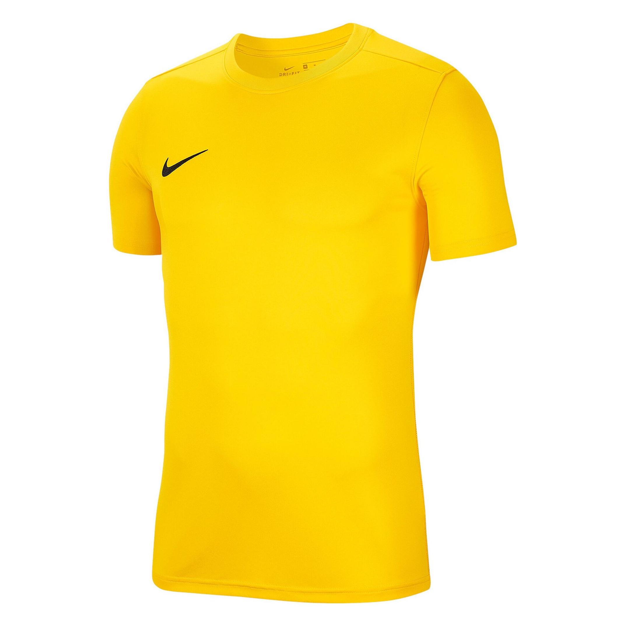 Nike, Unisex, Sportief Shirt, Park Vii Jersey Korte Mouw Kinderen (128, 140, S), Geel, 128, 140, S